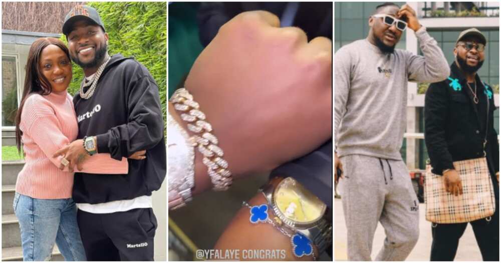 Davido gifts his cousin expensive bracelet
