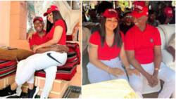 "Ojukwu and Bianca of our time": Fans gush over photos of Regina Daniels and hubby as she pens sweet note