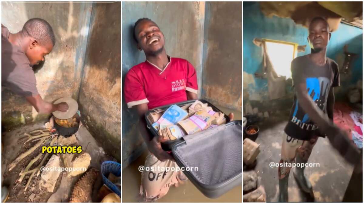 Watch how this young man reacted when a helper gave him box of N1m (video)