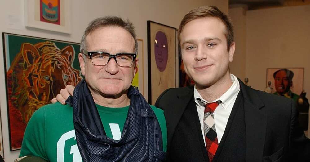 A photo of Robin Williams and his son, Zak.
