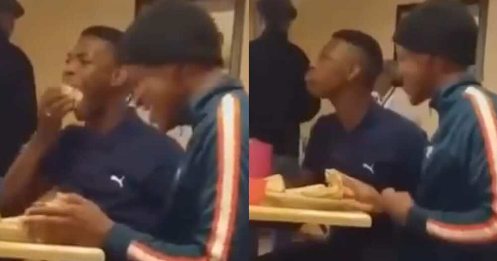 Social Media Users Can't Deal as Man Swallows Giant Pieces of Bread