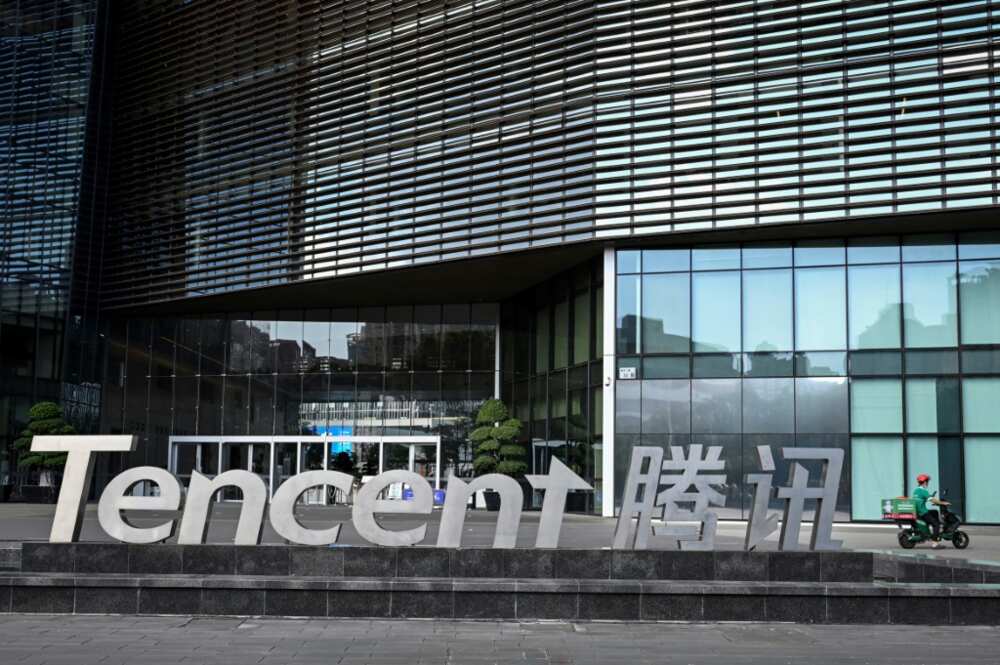 A file photograph shows Tencent's headquarters in Shanghai. The Chinese tech giant suffered a 16 percent drop in annual net profit in 2022 A file photograph shows Tencent's headquarters in Shanghai. The Chinese tech giant suffered a 16 percent drop in annual net profit in 2022