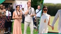 "Awwwn, they look sweet": Images of Meghan Markle and Prince Harry visiting a school in Abuja trend
