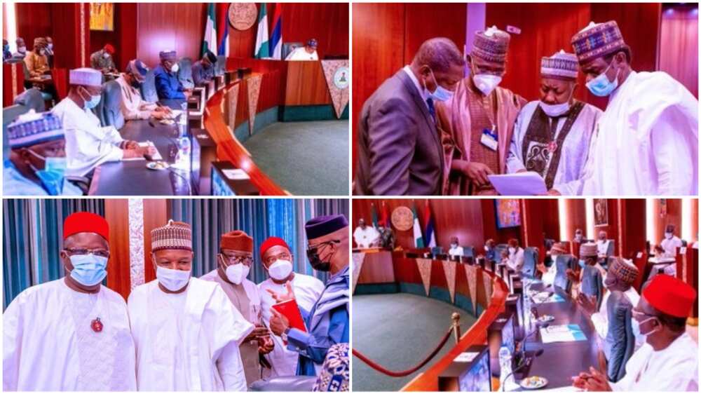 APC NEC: Buhari, Osinbajo, others attend meeting at Aso Rock APC NEC: Buhari, Osinbajo, others attend meeting at Aso Rock