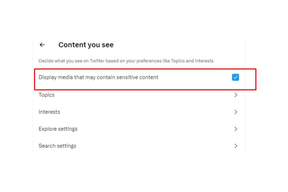 how to allow sensitive content on Twitter