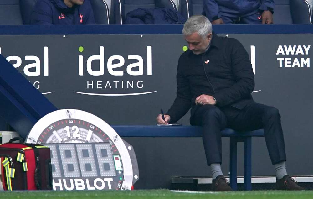 Jose Mourinho in action for Tottenham