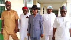 Photos emerge as Wike, Ortom, 3 other PDP governors hold ‘crucial meeting’ in top southeast state
