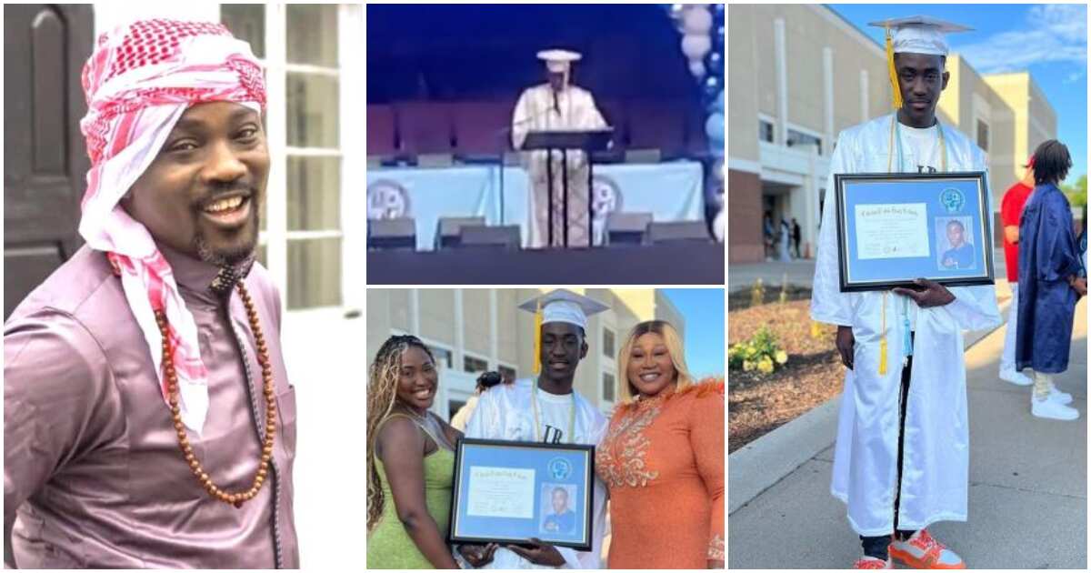 See photos, videos as Pausma's son wins over N200m scholarship after graduating as best student