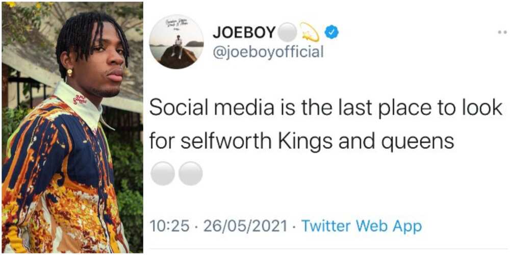 Singer Joeboy Advises Against Looking for Self-Worth on Social Media, Stirs Massive Reactions From Fans