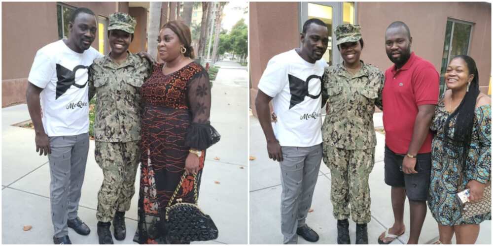Emotional Photos As Pasuma Visits Daughter At US Naval Base, Celebrates Mum