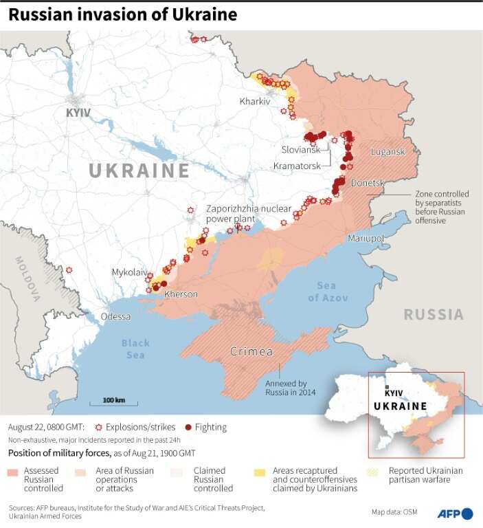 Russian forces are now focussed on gaining ground in the east of the country