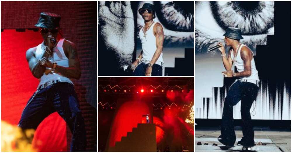 Photos of Wizkid on stage at Afronation