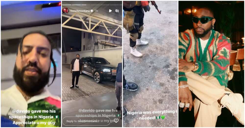 French Montana thanks Davido for his hospitality in Nigeria.