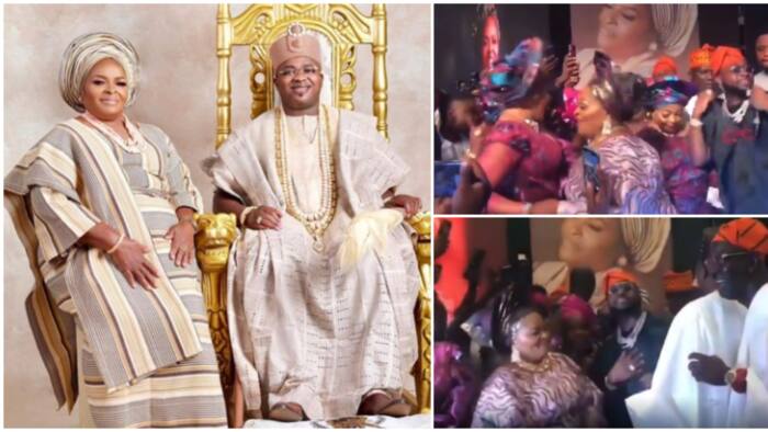 Celebrities, wealthy businessmen, others storm Oba Elegushi's mum's luxury 70th birthday, Davido performs