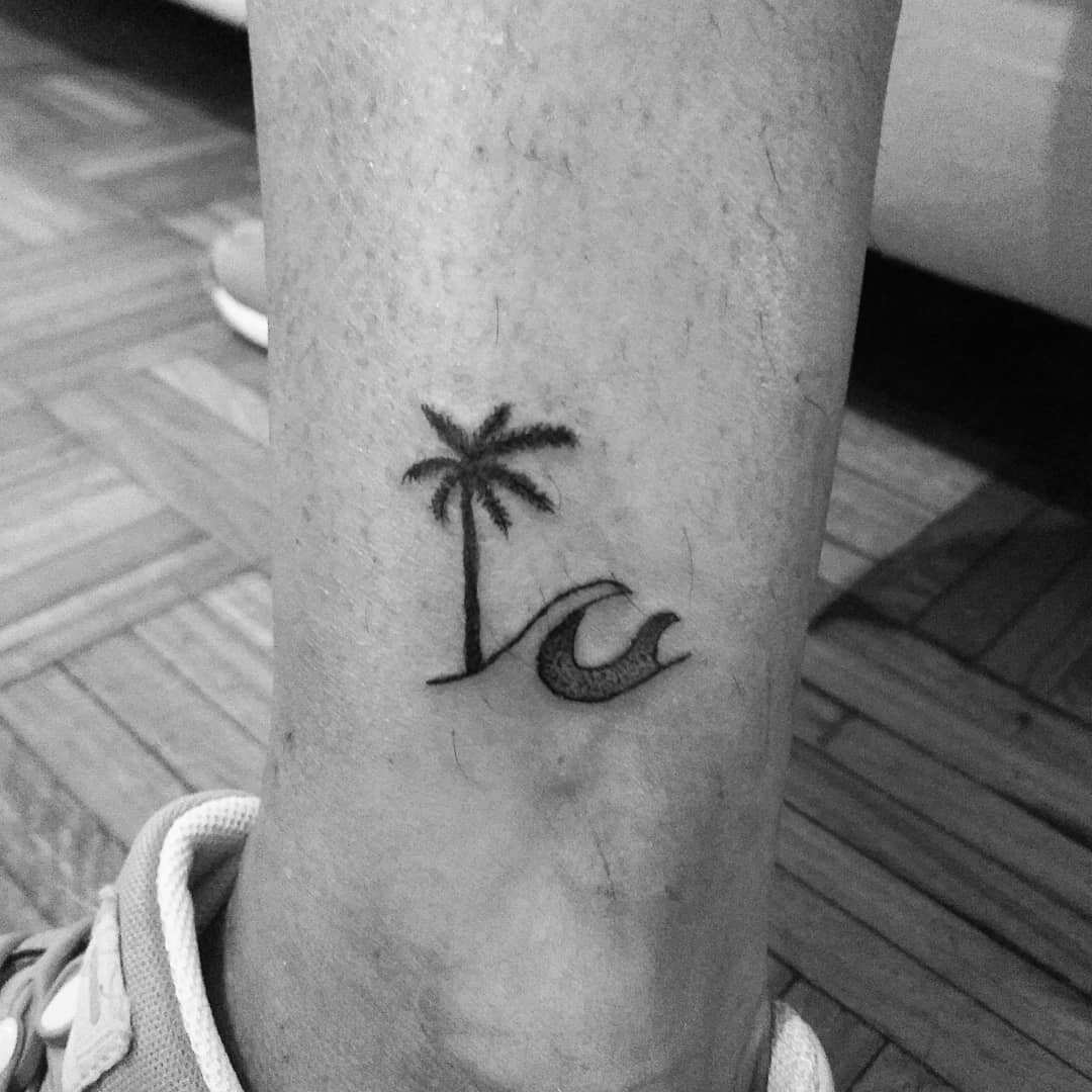 Amazing Black Palm Tree Tattoos Designs