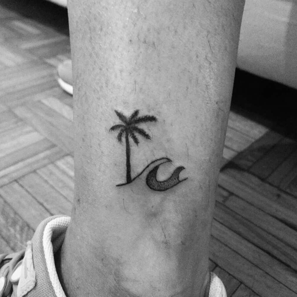 palm tree tattoo