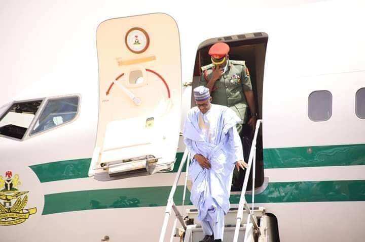 Hotunan: Yanzun nan shugaba Buhari ya isa jihar Borno