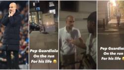Video shows moment man gave Man City's manager Pep Guardiola a hot bicycle chase at night, requests a selfie