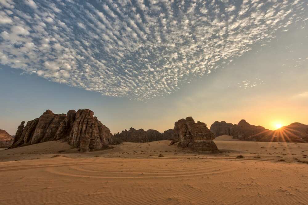 The intended site of Wadi AlFann, or "Valley of the Arts", an art project in the desert of the northwestern Saudi town of al-Ula