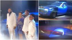 E-money at 40: Guests wowed as Billionaire arrives birthday party in Rolls Royce from underground compartment
