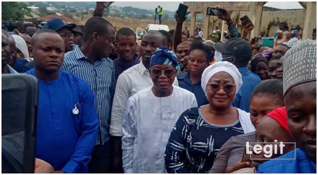 Governor Oyetola, wife