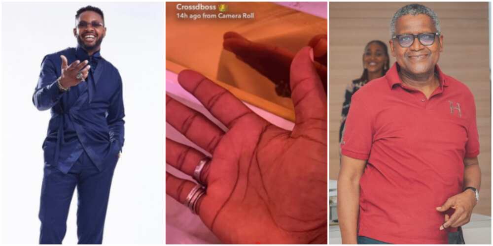 BBNaija's Cross shakes Dangote. BBNaija's Cross shakes Dangote.