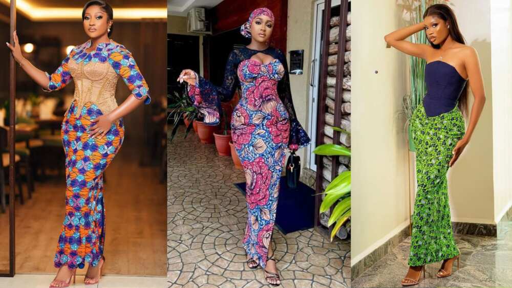 Long straight Ankara dresses Long straight Ankara dresses