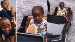 Davido bonds with son Ifeanyi as he cruises in a black Lexus SUV, video trends