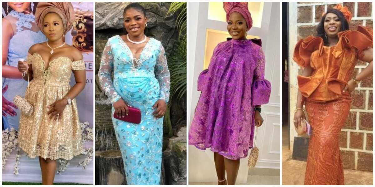 Aso ebi hot sale maternity styles