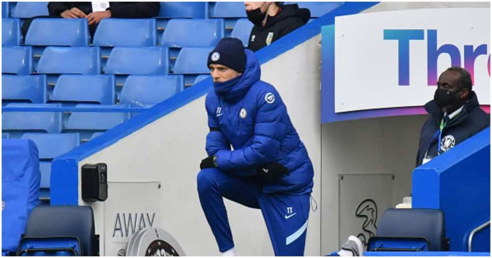 Thomas Tuchel looks on during a past Chelsea match. Photo: Getty Images.