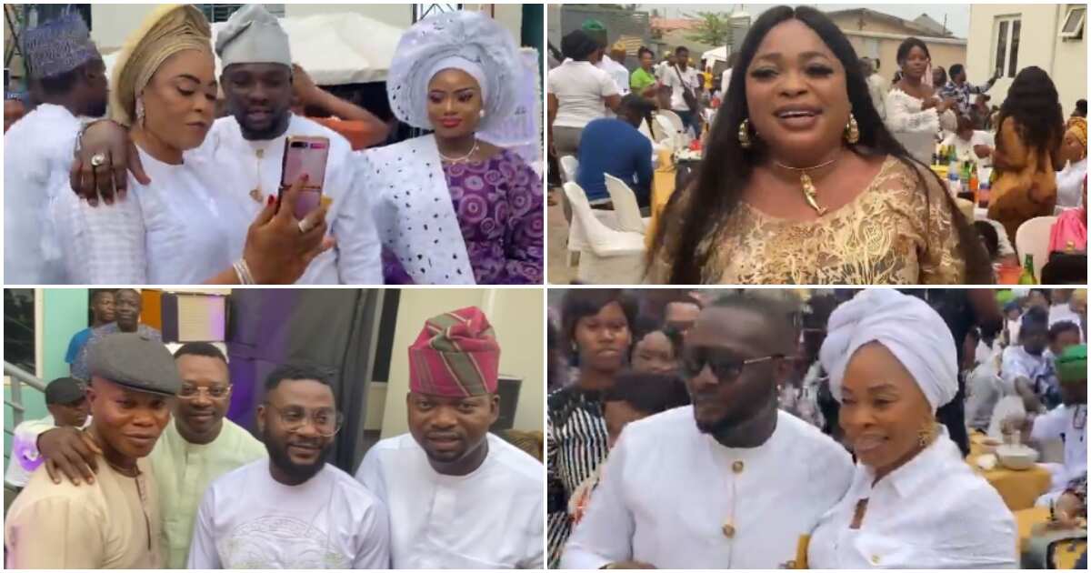 Iyabo Ojo noticeably absent as Jide Kosoko, Tope Alabi, other stars attend Yomi Fabiyi's son's naming ceremony