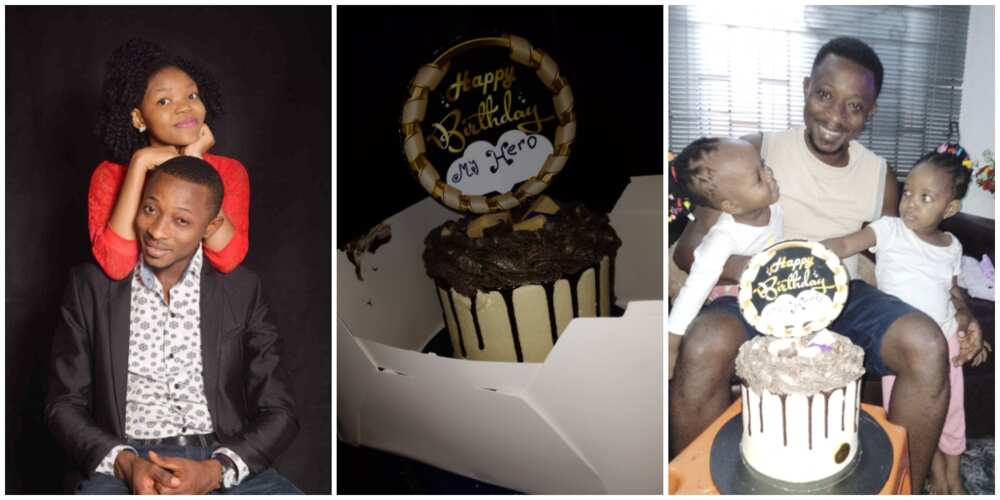 Nigerian Man Celebrates as He Receives Birthday Cake for the First Time in His Life, Shows it off, Many React