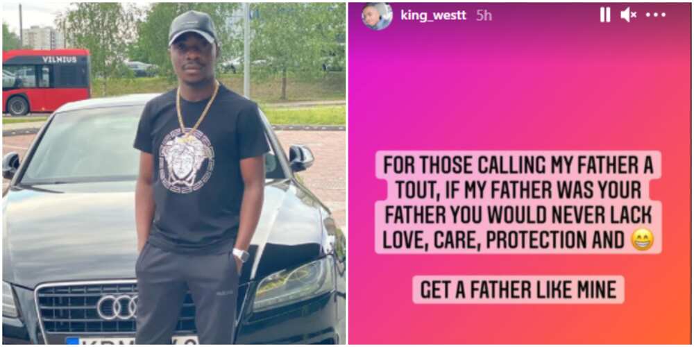 Get a father like mine: MC Oluomo's son addresses people who call his father a tout