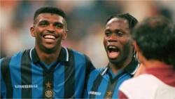 Epic 1997 throwback photo of legendary Kanu Nwankwo and Taribo West at Inter Milan surfaces online