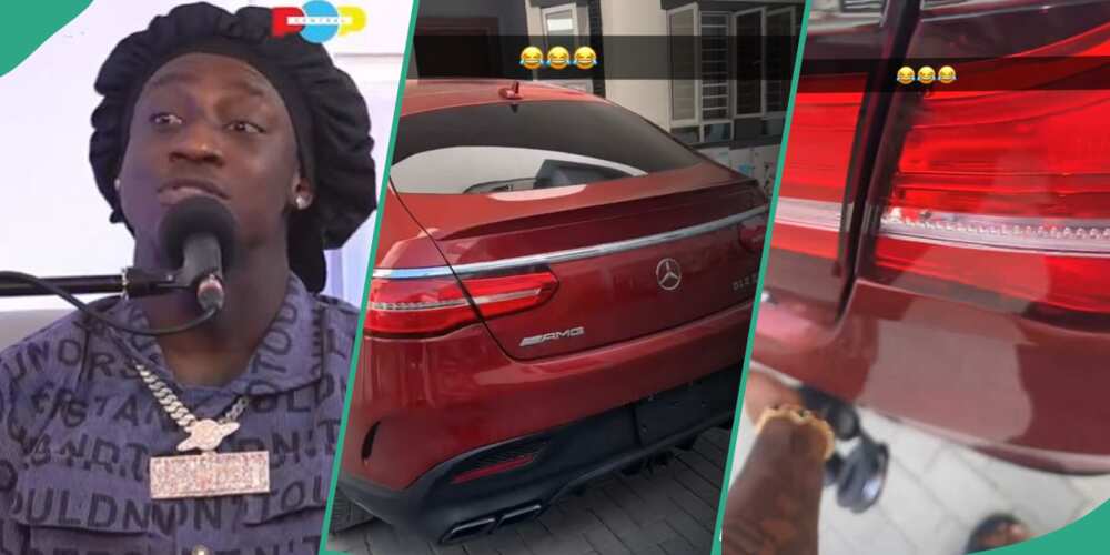 Shallipopi reveals his AMG G3 Coupe as his favourite type of yansh