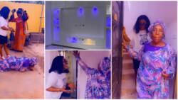 Touching moment singer Monique Naija gifted mum a house for birthday, aged woman prostrates in video