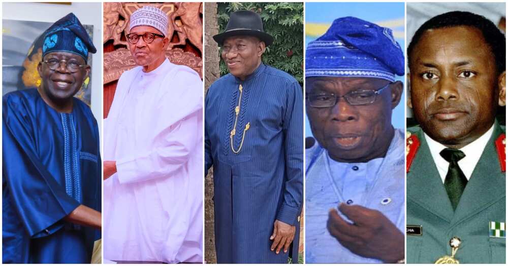 Past Nigerian presidents/ States of past Nigerian presidents/ Tinubu's origin/ Jonathan's state/Obasanjo's hometown/ Buhari back home Past Nigerian presidents/ States of past Nigerian presidents/ Tinubu's origin/ Jonathan's state/Obasanjo's hometown/ Buhari back home