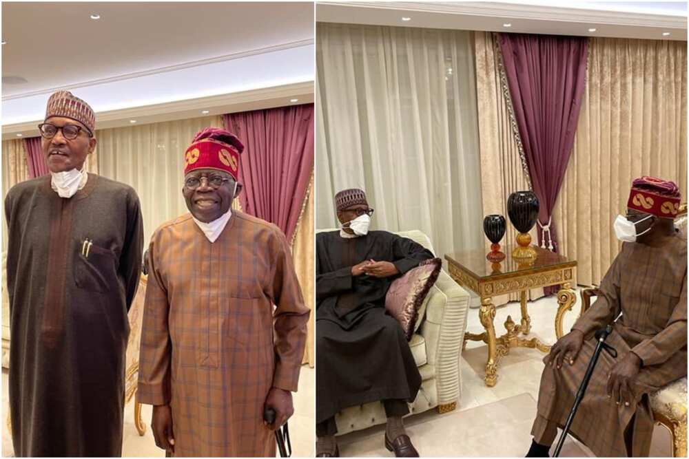 Tinubu thanks Buhari for London visit