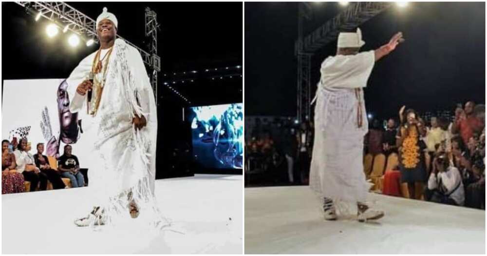 Ooni of Ife spotted catwalking at fashion show in Lagos (photos)