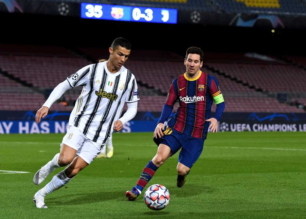 Lionel Messi and Cristiano Ronaldo in action