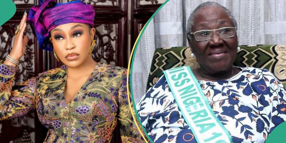 Rita Dominic celebrates 1st Miss Nigeria, Grace Oyelude at 93. Rita Dominic celebrates 1st Miss Nigeria, Grace Oyelude at 93.