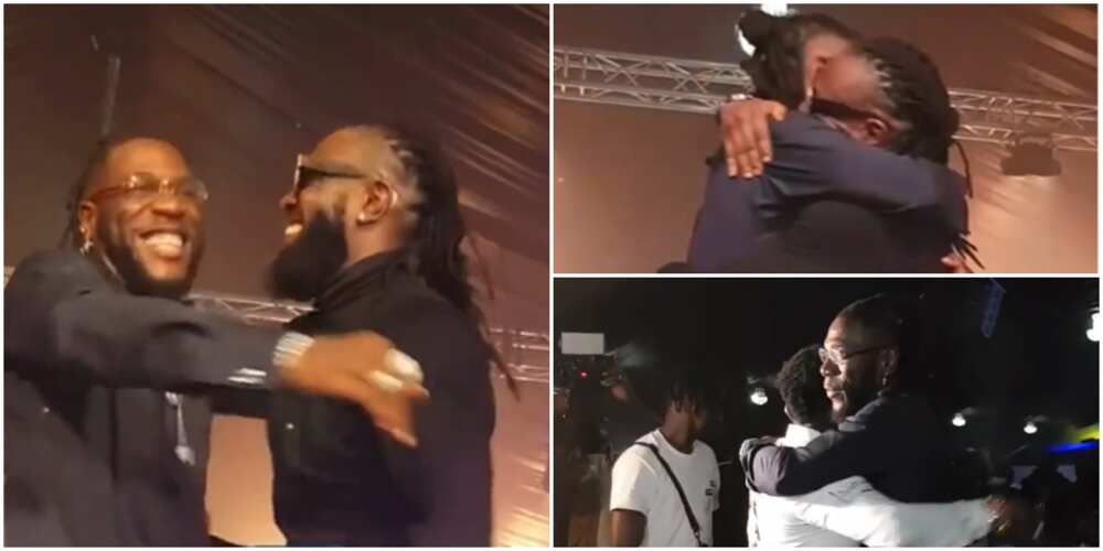 All Love: Grammy-Winner Burna Boy, Timaya and Duncan Mighty All Hug Passionately During Homecoming Concert