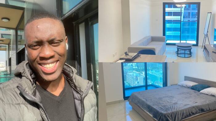 Young Dubai immigrant celebrates purchasing his own apartment after moving and working there