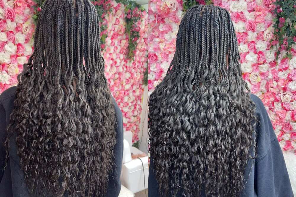 goddess braids with curls goddess braids with curls