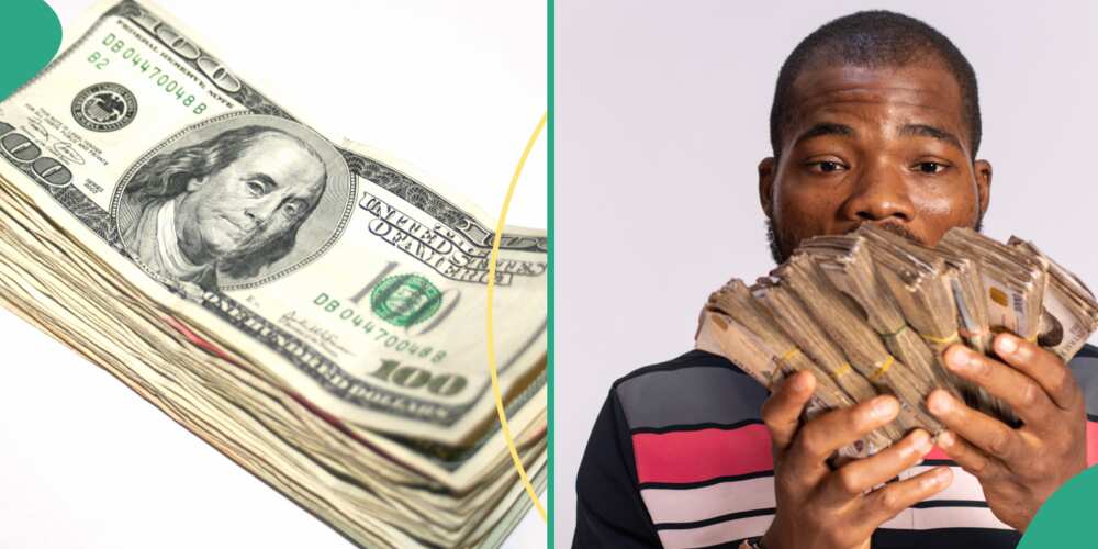 Photo of man and dollars