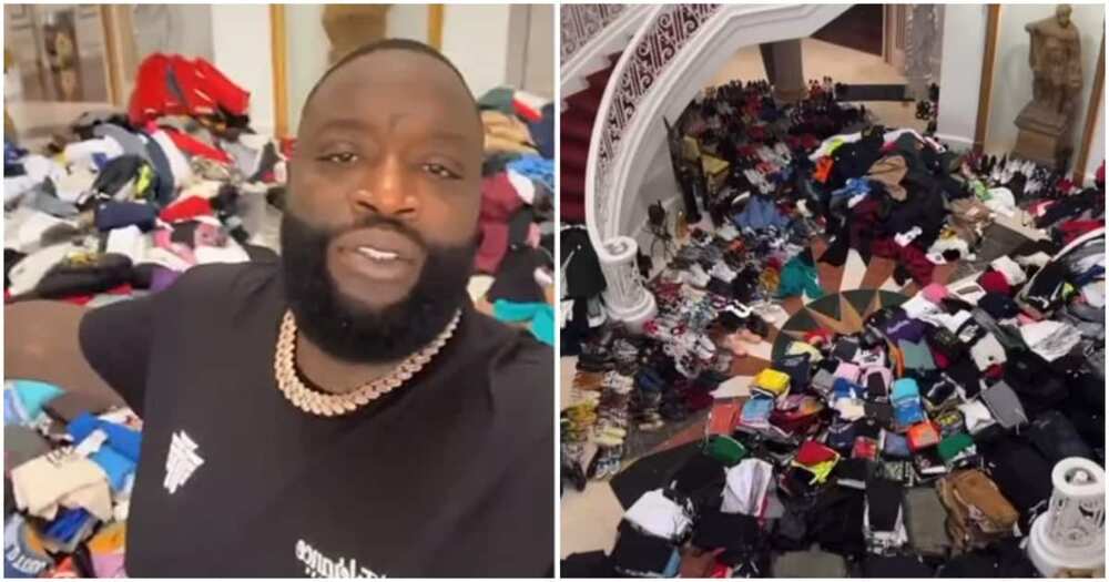 Rick Ross/cloth hoarding/American rapper/fashion Rick Ross/cloth hoarding/American rapper/fashion