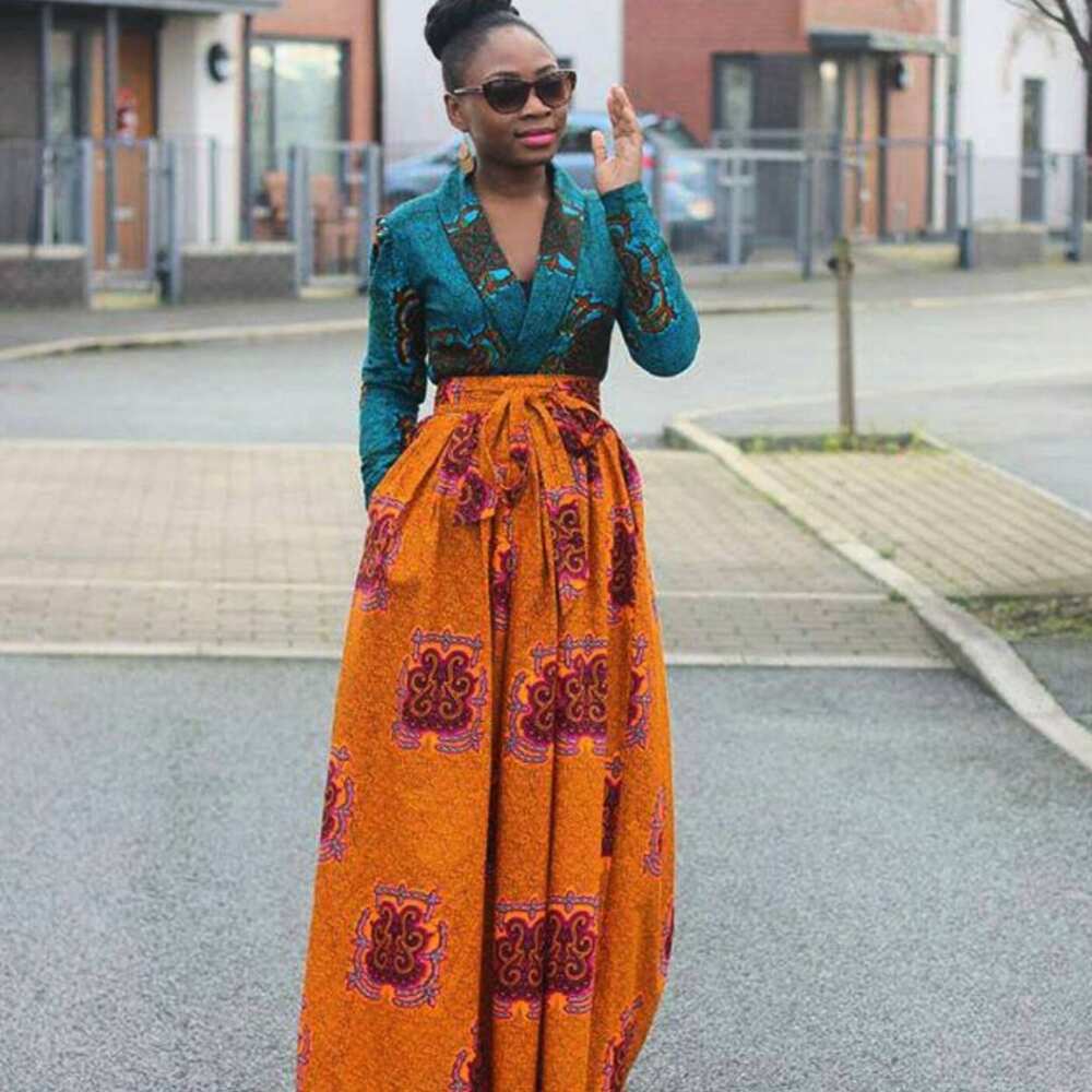 Latest Ankara patterned skirt