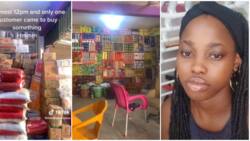 "Only one customer came": Lady shares video of her stocked shop, laments that people don't patronise her