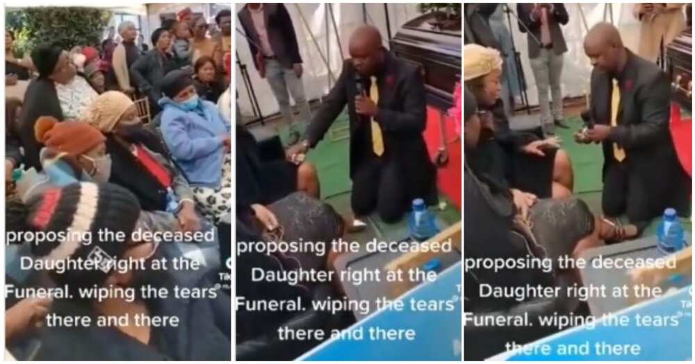Proposal at burial, South African man proposes at burial, burial marriage proposal, marriage proposal