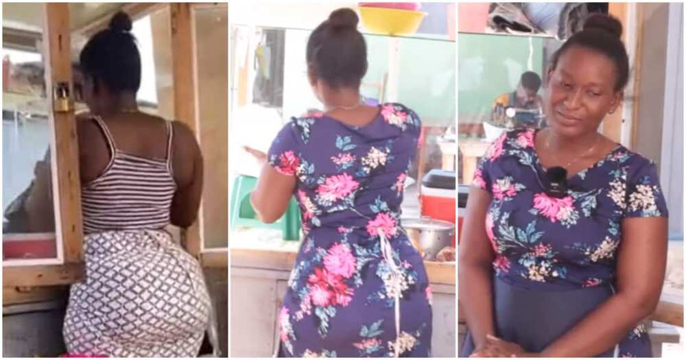 Curvy lady selling food/the lady has many admirers Curvy lady selling food/the lady has many admirers